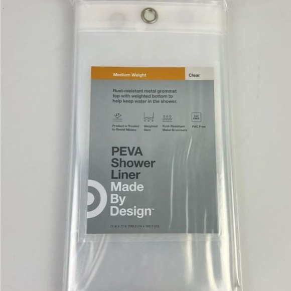 Made By Design Transparent PEVA Shower Liner - Picture 1 of 2